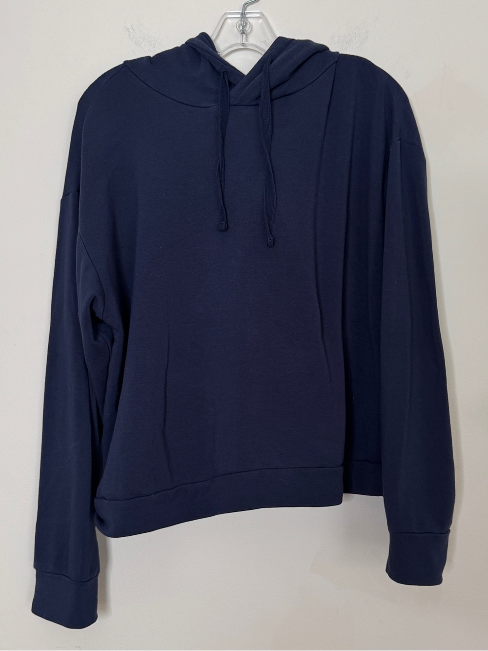 Quince SuperSoft Fleece Pullover Hoodie Navy Size L - Picture 2 of 5
